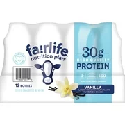 Fairlife Nutrition Plan High Protein Vanilla Shake 12 pack.