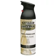 Black, Rust-Oleum Universal All Surface Interior/Exterior Gloss Spray Paint and Primer in 1, 12 oz