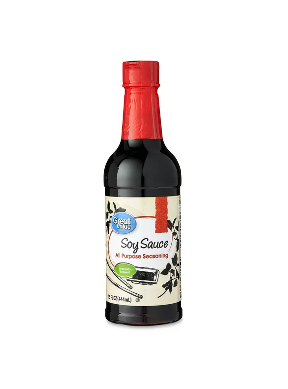 Great Value Naturally Brewed Soy Sauce, 15 fl oz