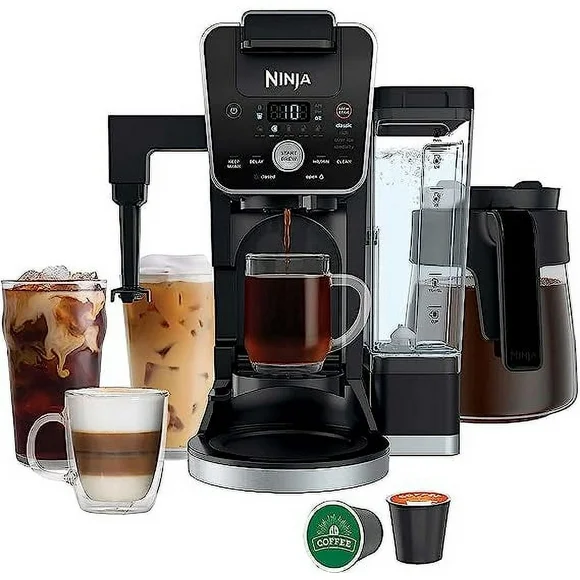 Open Box Ninja DualBrew System 14-Cup Coffee Maker 4 Brew Styles 70-oz. CFP451CO - Black