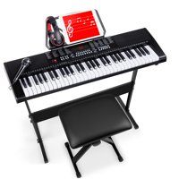 Best Choice Products 61-Key Piano Keyboard Set w/ LED Screen, Microphone, Stand, Stool