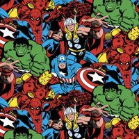 Marvel Characters Comic pack Multi 100% cotton Fabric by the yard