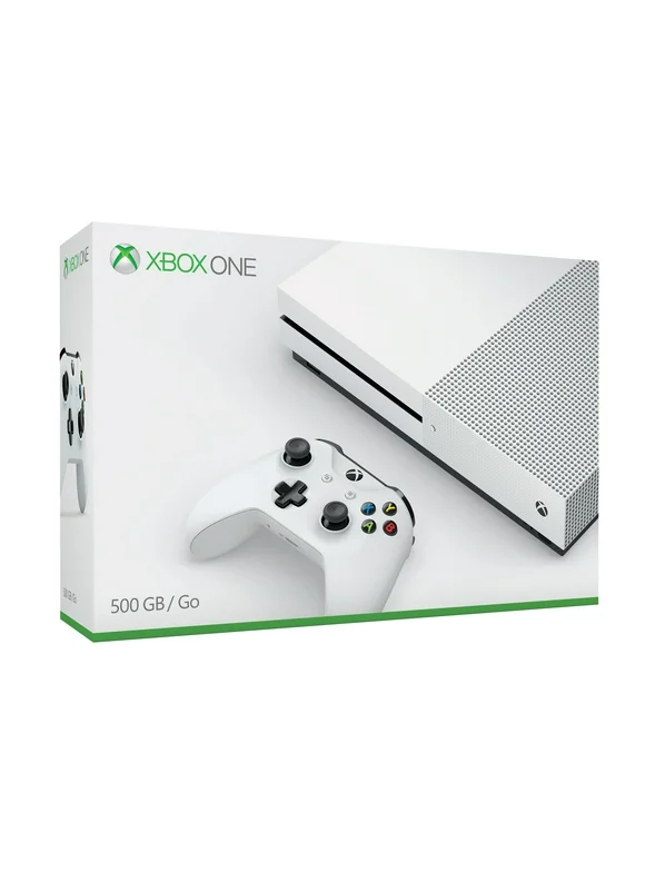 Restored Microsoft Xbox One S 500GB Console, White, ZQ9-00001 (Refurbished)