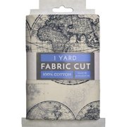 David Textiles Cotton Precut Fabric Ocean Maps 1 Yd X 44 Inches