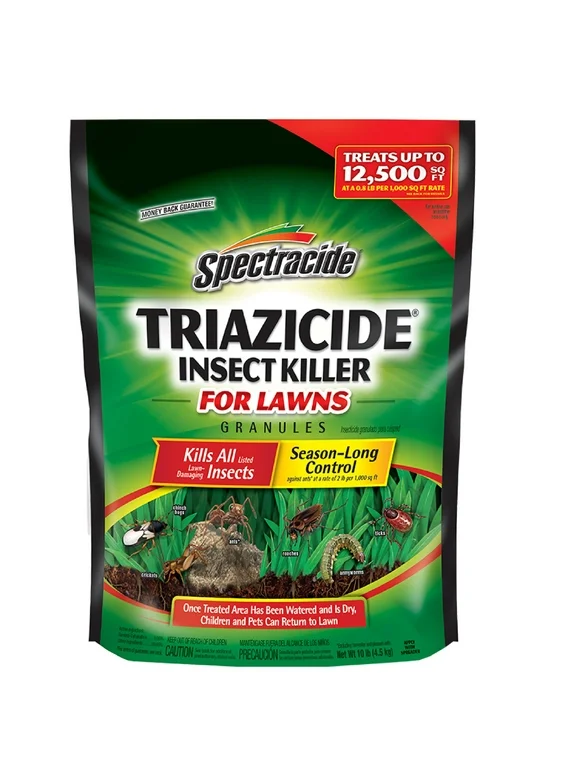 Spectracide Triazicide Insect Killer for Lawns Granules, 10 lb Bag, Kills Lawn-Damaging Insects