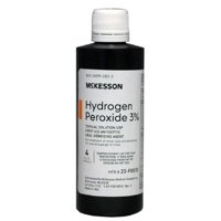 McKesson Hydrogen Peroxide 3%, Antiseptic, 4 oz. Topical Solution Bottle