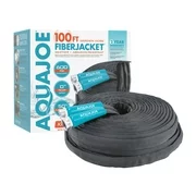 Aqua Joe AJFJH100-PRO Ultra Flexible Kink Free Fiberjacket Garden Hose - 100-Foot - Metal Fittings