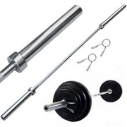 7ft Olympic Barbell Bar Weight Lifting Bar Silver