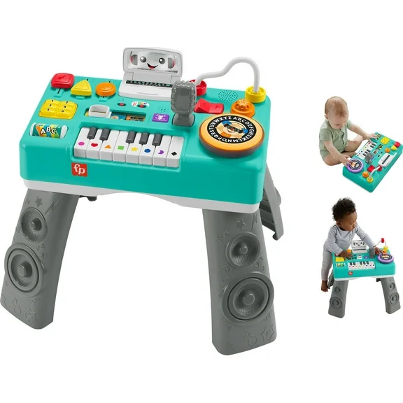 Fisher-Price Laugh & Learn Mix & Learn DJ Table, Musical Learning Toy for Baby & Toddler