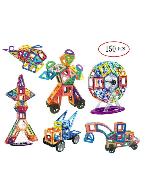 150 Piece Magnetic Tiles magnetic Building Blocks Toys for Kids