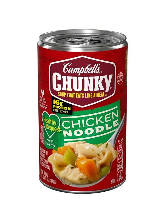 Campbell's Chunky Soup, Ready to Serve Healthy Request Chicken Noodle Soup, 18.6 oz Can