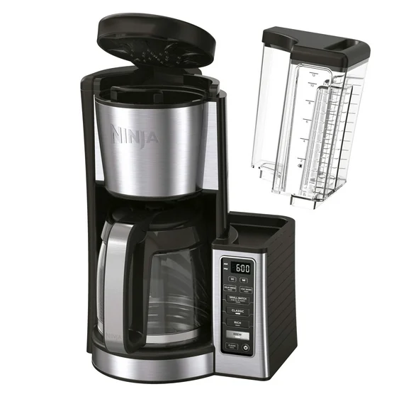 Ninja 12-Cup Programmable Coffee Maker, Glass Carafe, Stainless Steel, CE250