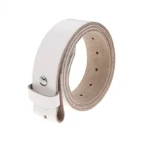 Gelante Genuine Full Grain Leather Belt Strap Without Belt Buckle. White-L