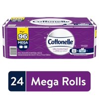 Cottonelle Ultra ComfortCare Soft Toilet Paper, 24 Mega Rolls, Bath Tissue