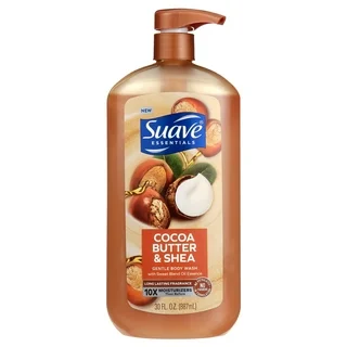 Suave Essentials Gentle Body Wash, Cocoa Butter & Shea, 30 oz