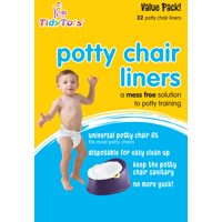 TidyTots Disposable Potty Chair Liners - Value Pack - 32 liners - Universal Potty Chair Fit (fits most potty chairs)
