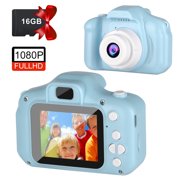 Kids Camera for Girls and Boys, Kids Digital Camera 2.0 Inches Screen 8.0MP 1080P Video Camera, Children Cartoon Selfie Cameras, Birthday Toys Gifts for 3-10 Years Boys, 16GB Memory Card Included