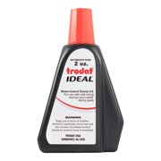 Trodat 53024  Ideal Premium Replacement Ink for Use with Most Self Inking and Rubber Stamp Pads, 2 oz., Red