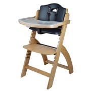 Abiie Beyond Wooden High Chair with Tray, Black