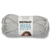Bernat Mega Bulky Yarn, 300g, Light Grey Heather