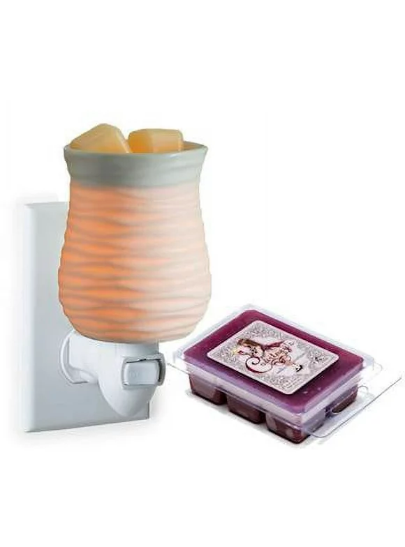 HARMONY Pluggable Fragrance Warmer Gift Set with Courtneys Wax Melt - MAHOGANY-TEAKWOOD