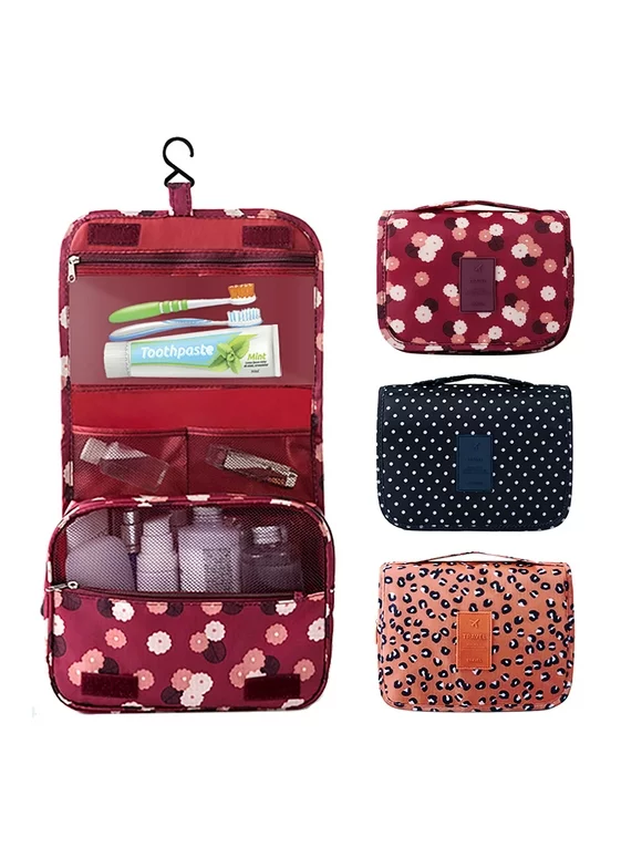 Portable Travel Toiletry Bag Travel Home Organizer Carry Cosmetic Makeup Bag, Wash Organizer Storage Handbag Pouch Bag