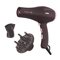 Remington Pro Pearl Ceramic Soft Touch Hair Dryers, Pink and Black with Concentrator and Diffuser