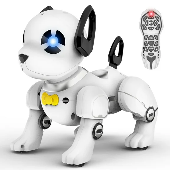 OALYIP Remote Control Robot Dog Toy, RC Dog Programmable Smart Interactive Robotic Pets, RC Stunt Robot Toys Dog Imitates Animals Music Dancing Handstand Push-up Follow Functions for Boys Girls Toy