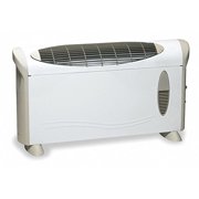 Dayton 27-1/2" x 7" x 15-1/4" Convection Electric Baseboard Heater, White/Gray, 120VAC