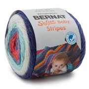 Bernat Softee Baby Stripes Soft Yarn for Knitting, Crochet, Blanket, #3