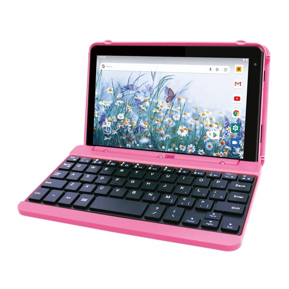 Restored RCA Voyager Pro+ 7" Touchscreen Android 10 Go Tablet with Keyboard Case, 2GB RAM 16GB Storage, Front-Facing Camera, Pink (Refurbished)
