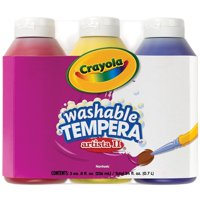 Crayola Artista II 8 oz Primary Color Tempera Art Paint (3 Pieces)