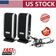 Mini Computer Speakers USB AUX Jack 3.5mm PC Desktop Laptop Stereo Wired Sound