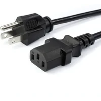 THE CIMPLE CO - AC Power Cord 3 Prong (18 awg) for TV PC Monitor Wall Mount Set Up -Black - 5ft
