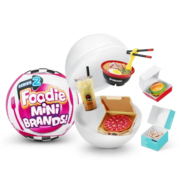 5 Surprise Foodie Mini Brands Series 2 Capsule Novelty & Gag Toy by ZURU
