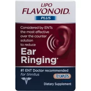 Lipo-Flavonoid Plus Ear Health Supplement for Tinnitus, 72 caplets