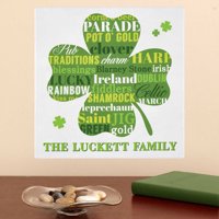 Personalized Lucky Shamrock Canvas, 11" x 11"