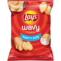 Lay's Wavy Original Potato Chips, Party Size, 13 oz Bag