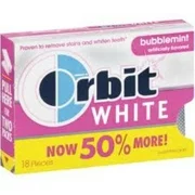 2 Pack - Orbit White Sugar Free Gum Bubblemint 8 pack (18 ct per pack)