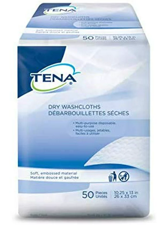 Tena Dry Wipes - Pack Of 50