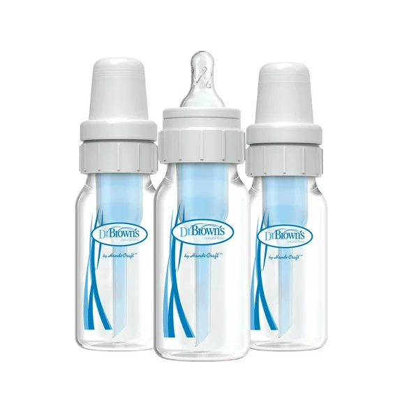 Dr. Brown’s Natural Flow Anti-Colic Baby Bottles - Blue - 4oz - 3-Pack