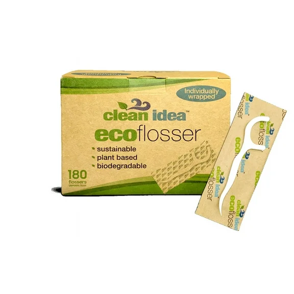 Clean Idea Eco Flosser Individually Wrapped 180 Floss Picks