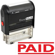 PAID Self Inking Rubber Stamp - Red Ink (ExcelMark A1539)