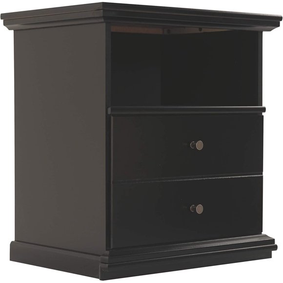Beautiful and practical furnitureby Ashley Maribel Children&#39;s Traditional 1 Drawer Nightstand with 1 Storage Cubby  Black