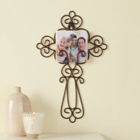 Personalized Family Photo Cross, Wrought Iron