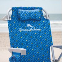Tommy Bahama 5 Position Blue/Yellow Beach Chair