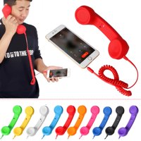 Cell Phone Handset, Retro Telephone Handset Anti Radiation Receivers 3.5MM for for iPhone Android Phones, Retro handset, Vintage handset, Retro Receiver, Red