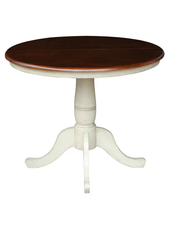 International Concepts Raymond 36 in. Round Pedestal Dining Table with Leaf