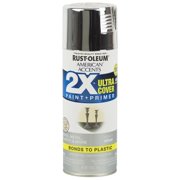 (3 Pack) Rust-Oleum American Accents Ultra Cover 2X Metallic Silver Spray Paint and Primer in 1, 11 oz