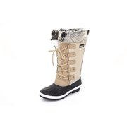 Womens Winter Snow Boots Tall - Insulated Lace-Up Closure Comfortable Weatherproof